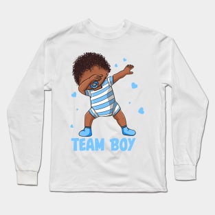 Team Boy Baby Announcement Gender Reveal Party Gift For Men Women Long Sleeve T-Shirt